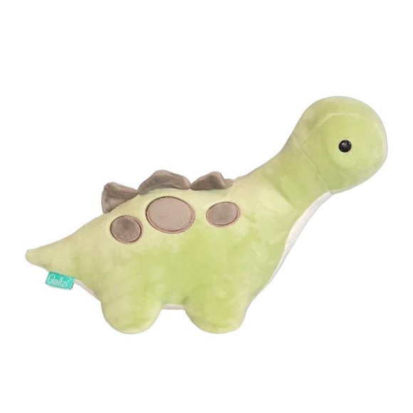 Bellzi Brontosaurus Dinosaur Green Spotted Plush Stuffed Animal Toy 10" - Picture 5 of 7